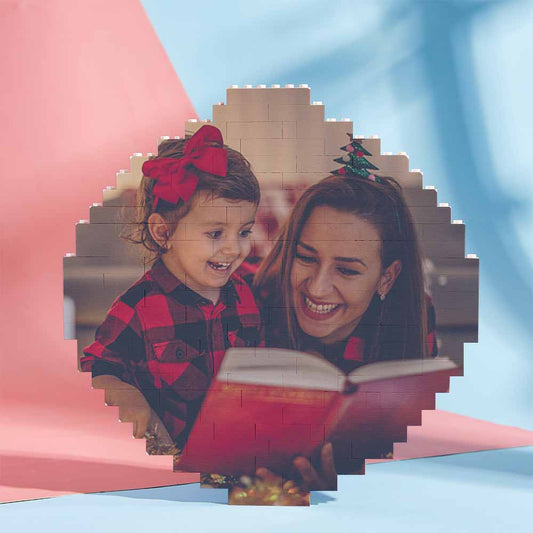 Custom Music Code Building Block personalised photo brick puzzle assembled to show printed photo and music code — ideal personalised photo gift