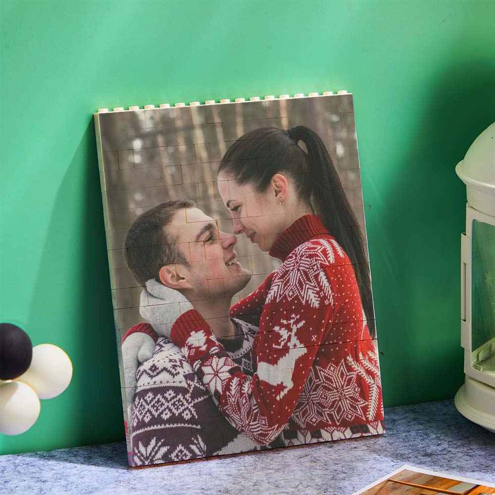 Personalised Building Brick Rectangle Scannable Code Photo Block