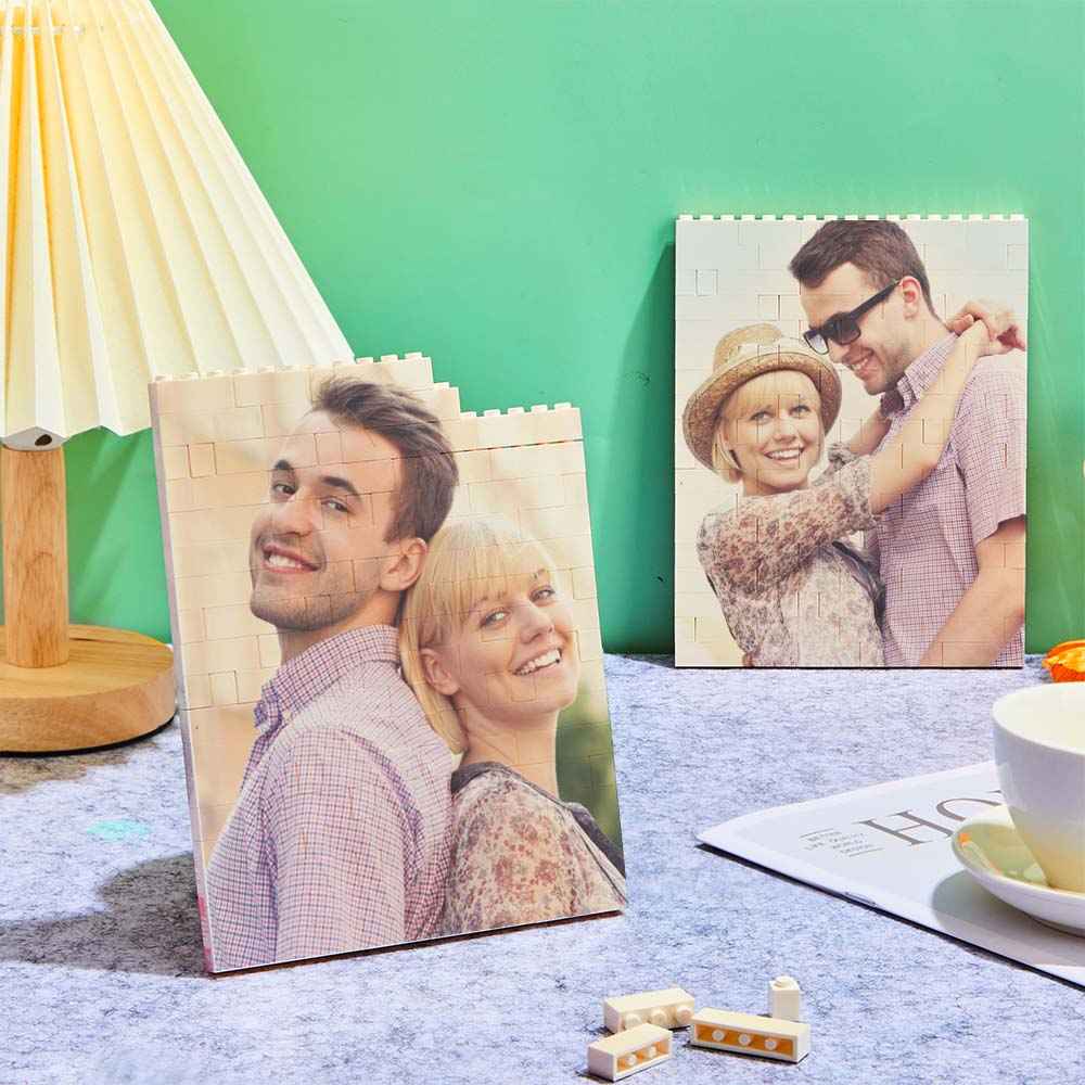 Personalised Building Brick Rectangle Scannable Code Photo Block