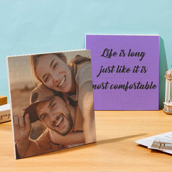 Custom Personalised Square Photo Building Brick Puzzle | Unique Gift
