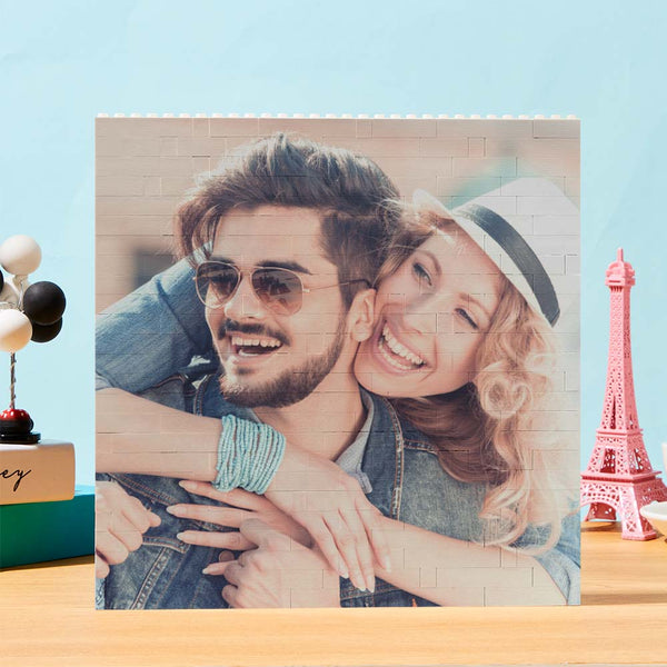 Custom Personalised Square Photo Building Brick Puzzle | Unique Gift