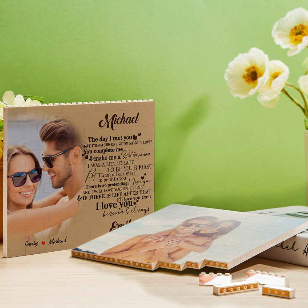 Personalised Photo Building Block Brick You Complete Me