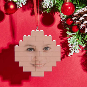 Custom Building Block Puzzle Face Building Brick Christmas Ornament