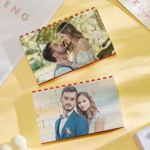 Custom Building Block Puzzle Horizontal Red Photo Building Bricks Christmas Gifts
