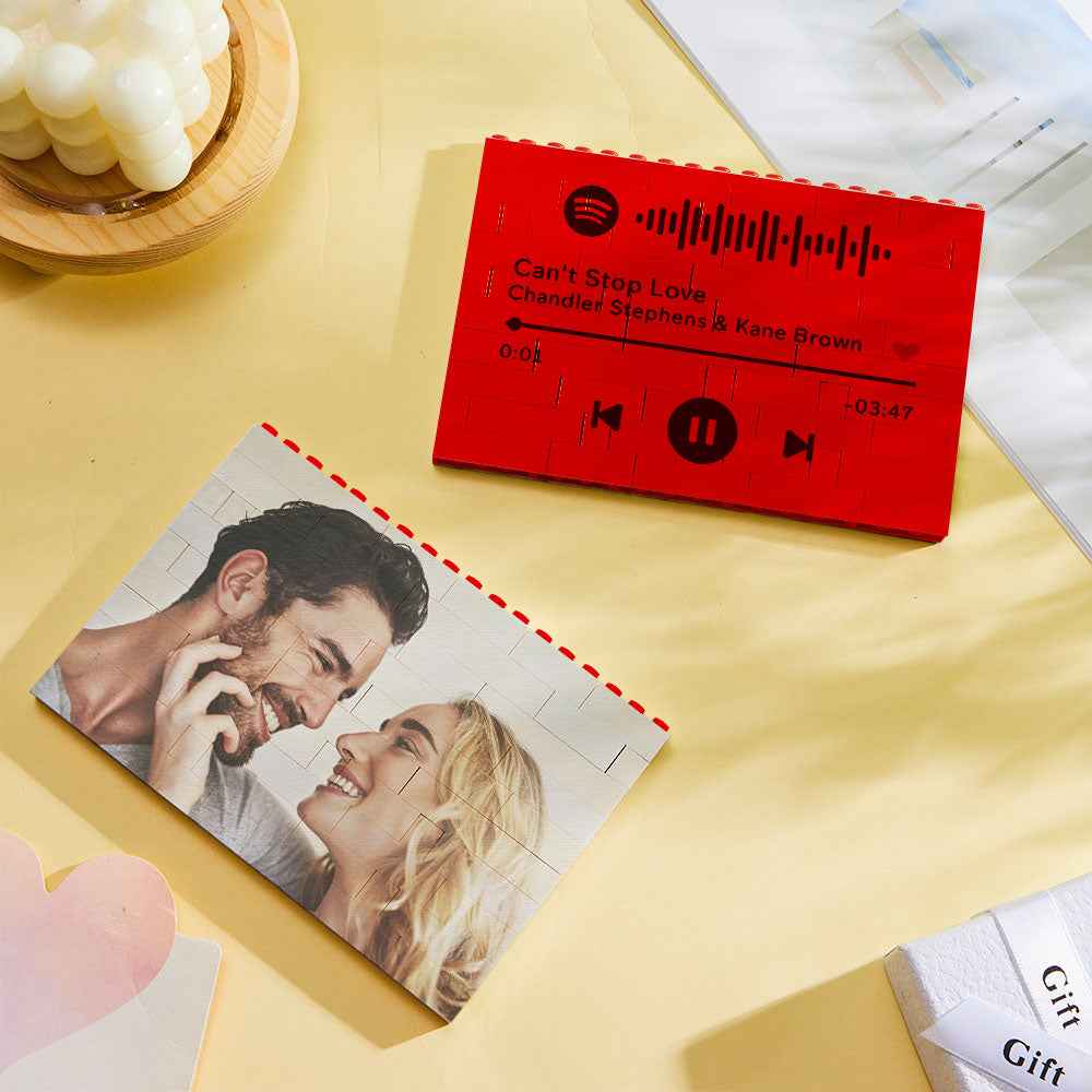 Custom Building Block Puzzle Horizontal Red Photo Building Bricks Christmas Gifts