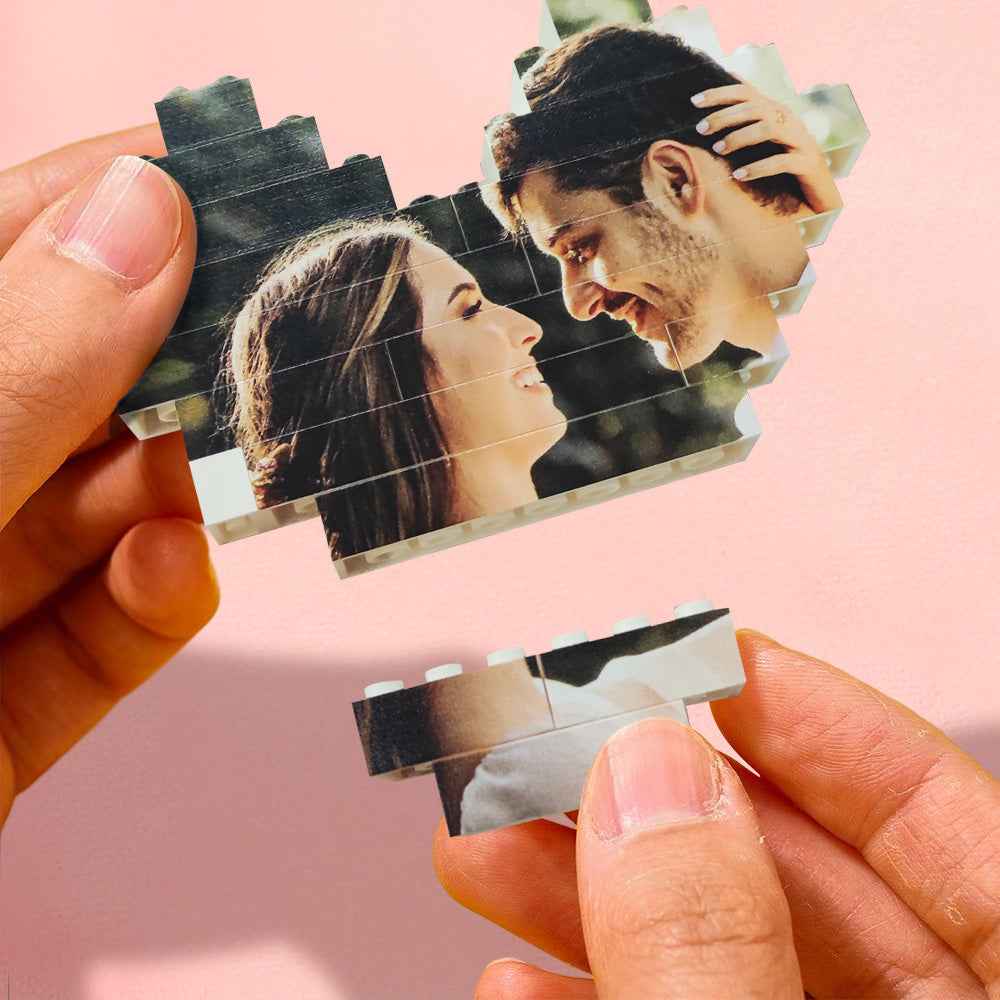 Personalised LOVE Building Bricks Puzzle with Photo