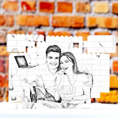 Personalised Engraved Effect Photo Building Blocks For Lovers