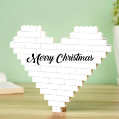 Personalised Heart Shaped Photo Building Block | Custom Christmas Gift