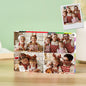 Scale and dimensions of personalised PVC photo block (12.8 × 9.8 × 1.6 cm) — compact keepsake, ideal for desks or shelves