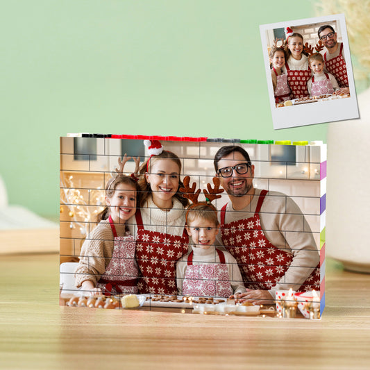 Custom Colours Brick Puzzle personalised photo building block showing full photo on interlocking PVC bricks ideal keepsake gift