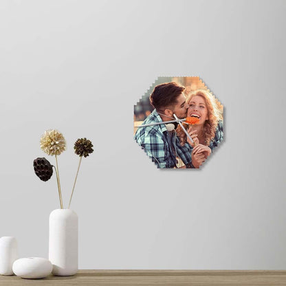 Personalised Building Brick Wall Clock | Custom Photo Puzzle Clock | Unique Couple Gift