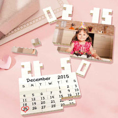 Custom Building Brick Photo Block Personalised Calendar Brick Puzzles Unique Gift