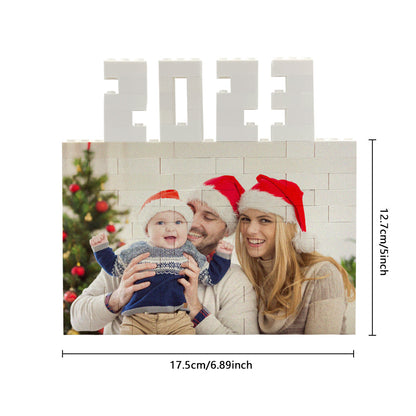 Group display of custom photo bricks — ideal personalised gifts for weddings, birthdays, graduations and family