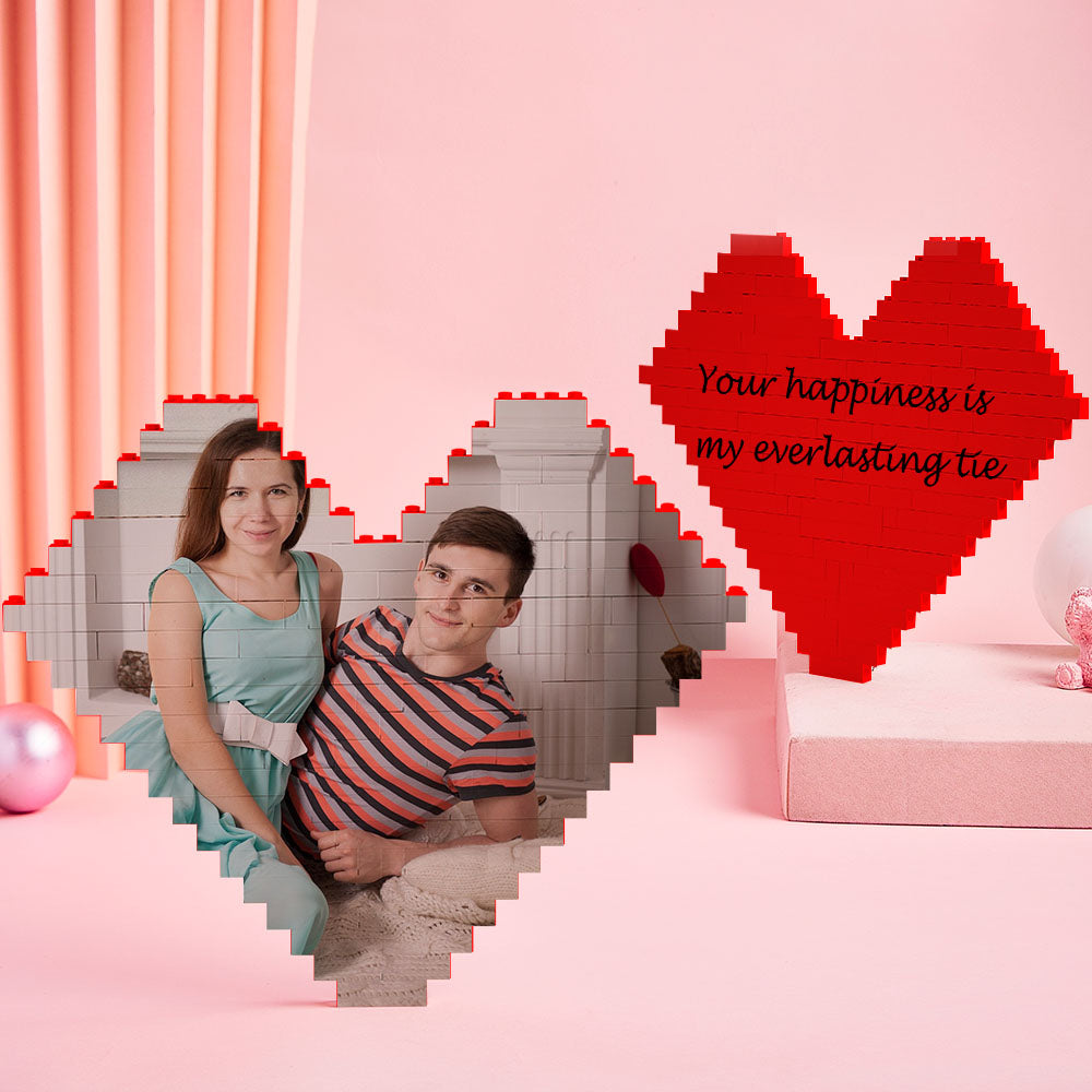 Personalised Heart Photo Building Blocks | Custom Printed Gift Puzzle