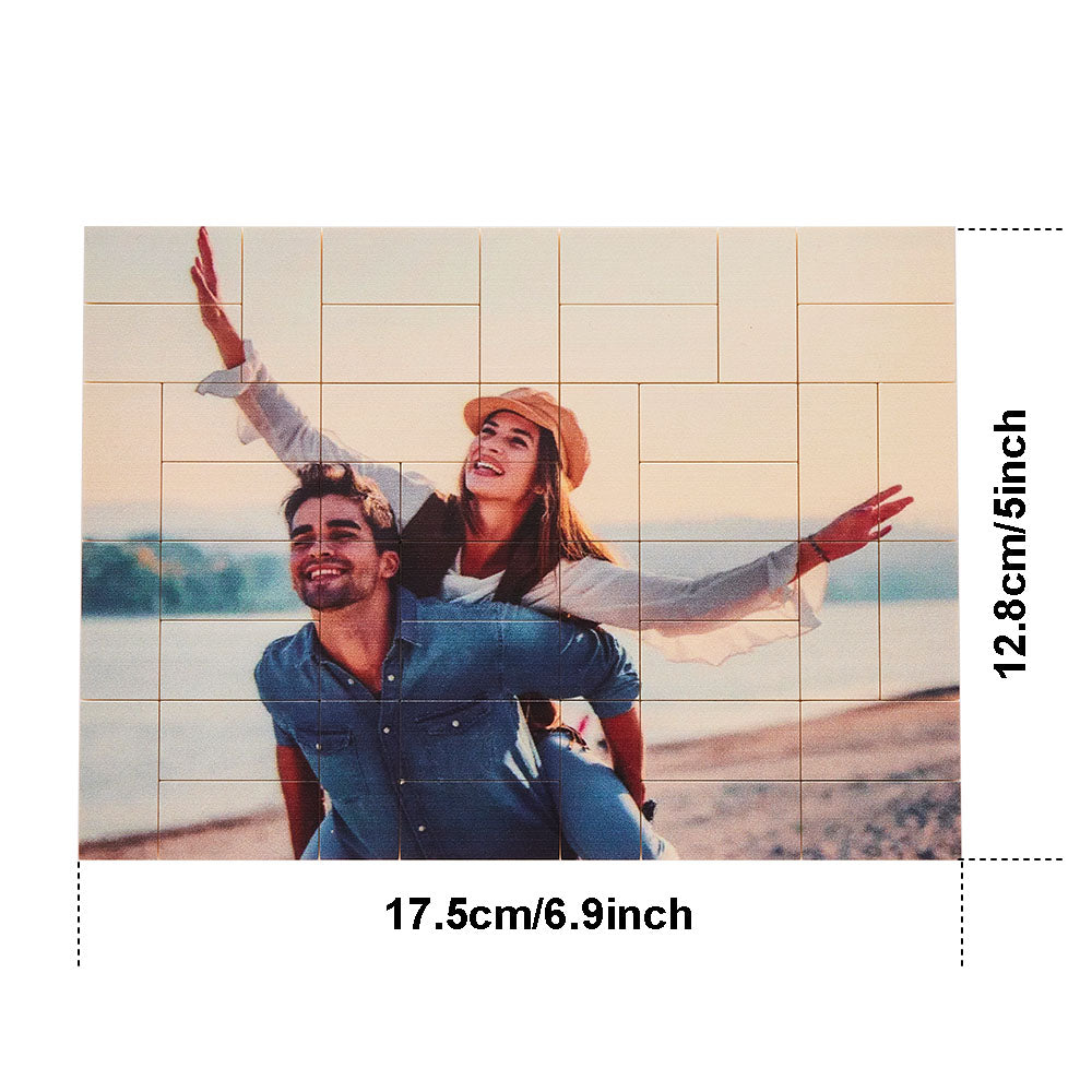 Personalised Photo Brick Puzzle presented as a thoughtful custom building block gift for Mum, Dad or grandparents for birthdays and anniversaries