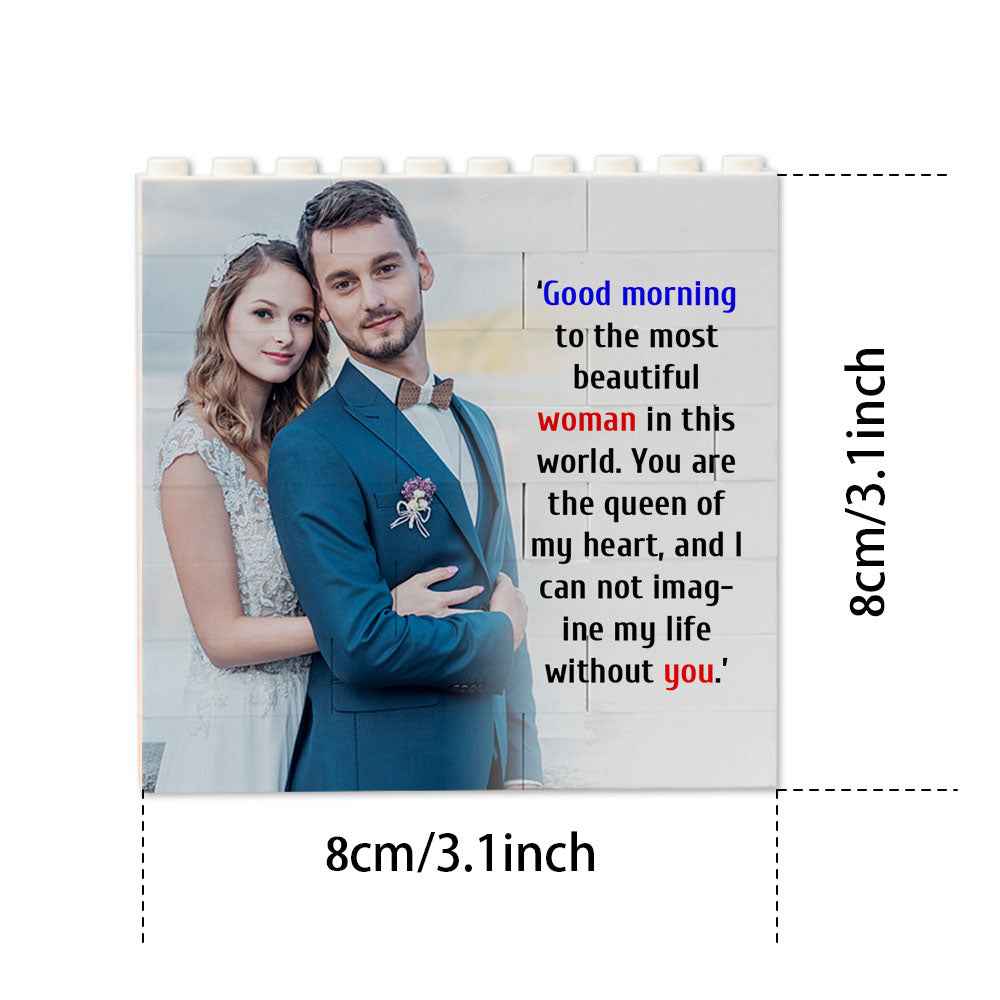 Custom Building Block Puzzle Square Photo Block Frame Gifts for Her