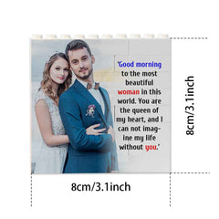 Custom Building Block Puzzle Square Photo Block Frame Gifts for Her