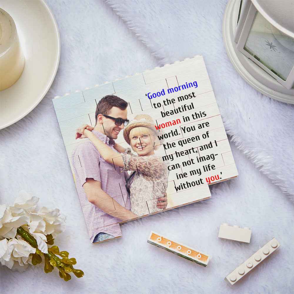 Custom Building Block Puzzle Square Photo Block Frame Gifts for Her