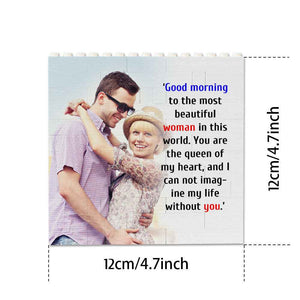 Custom Building Block Puzzle Square Photo Block Frame Gifts for Her