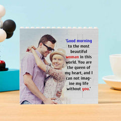 Custom Building Block Puzzle Square Photo Block Frame Gifts for Her