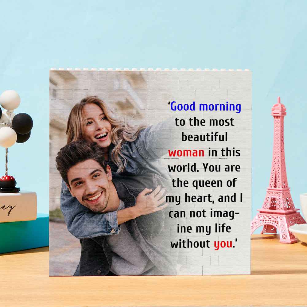 Custom Building Block Puzzle Square Photo Block Frame Gifts for Her