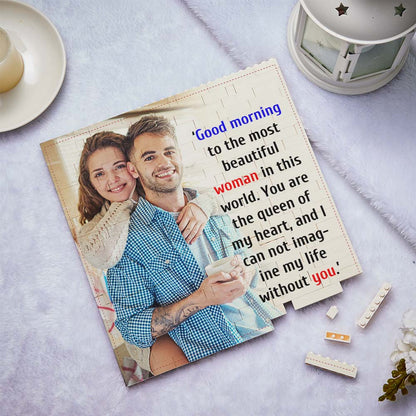 Personalised Building Block Photo Frame | Unique Interlocking Puzzle Gift