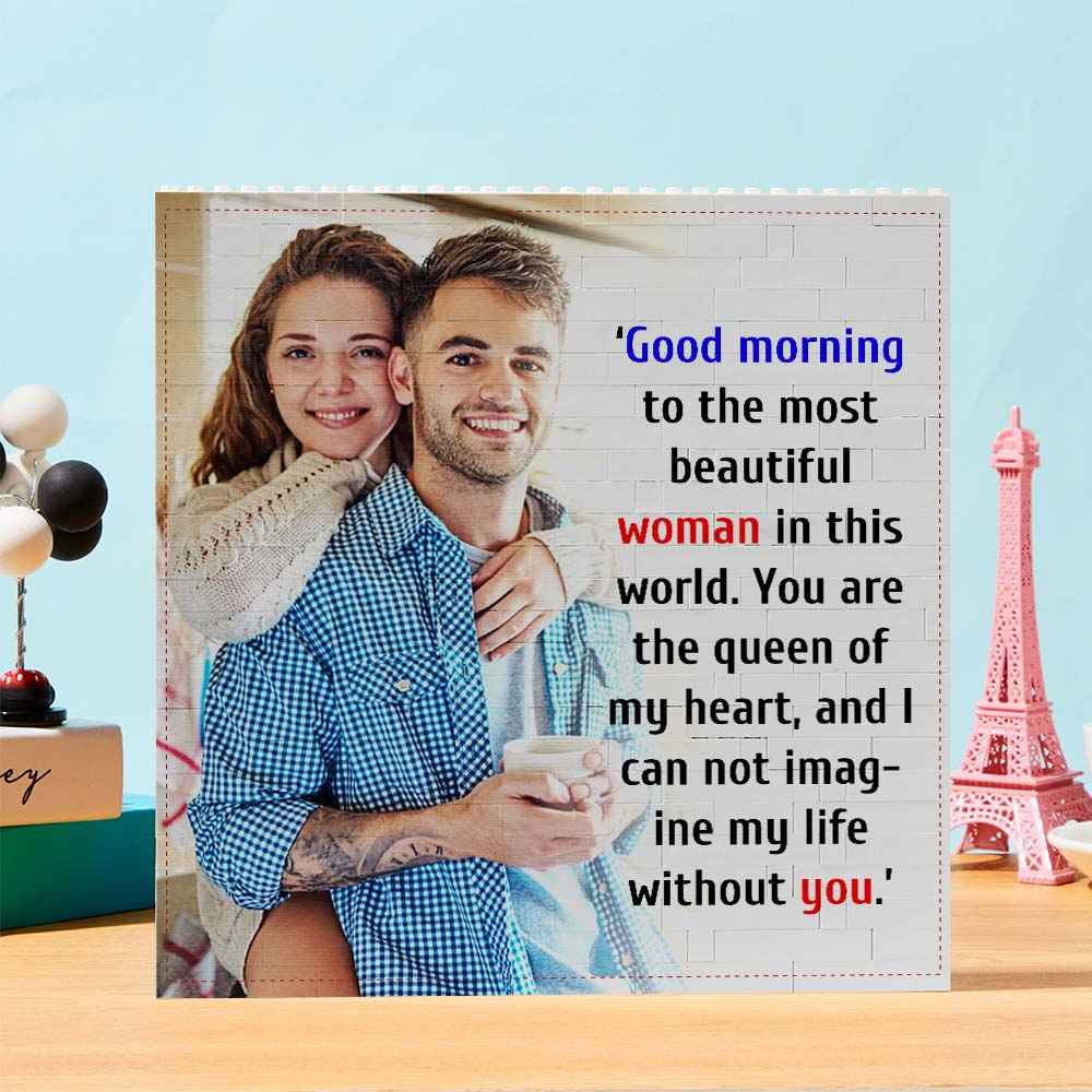 Custom Building Block Puzzle Square Photo Block Frame Gifts for Her