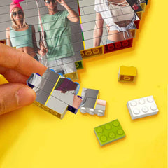 Personalised Colors Building Brick Custom Collage Photo Block Heart Shaped Brick Puzzles Gifts