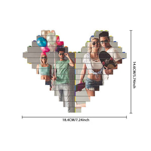 Personalised Colors Building Brick Custom Collage Photo Block Heart Shaped Brick Puzzles Gifts