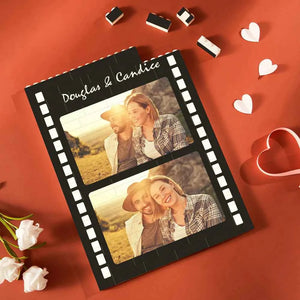 Custom Building Block Puzzle Vertical Building Photo Brick Film Style Valentine Gift