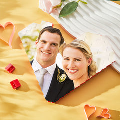 Personalised Building Brick Heart - Custom Photo Valentine's Gift for Loved Ones