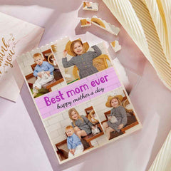 Custom Building Block Puzzle Vertical Building Photo Brick Happy Child Mother's Day Gift