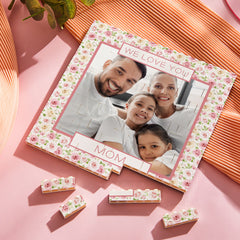 Personalised Photo Brick Block Puzzle - Custom Mother's Day Gift