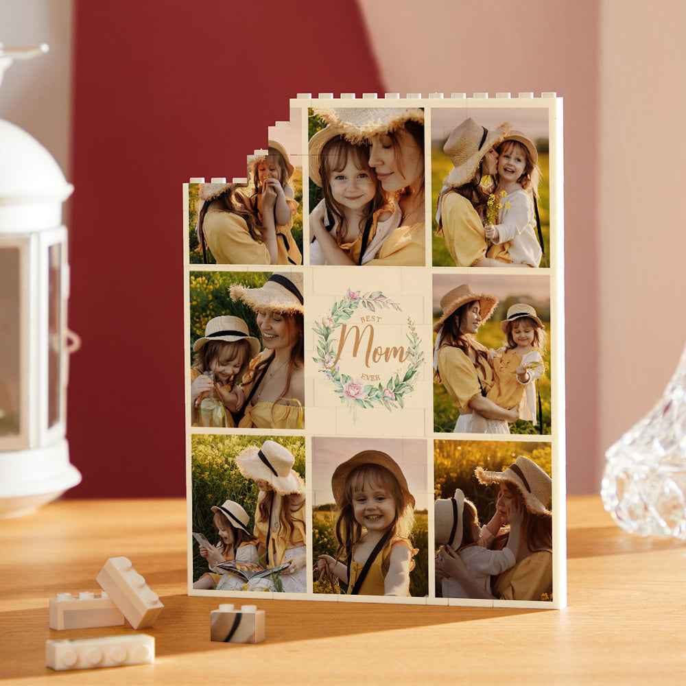 Custom Building Block Puzzle Vertical Building Photo Brick Best Mom Ever