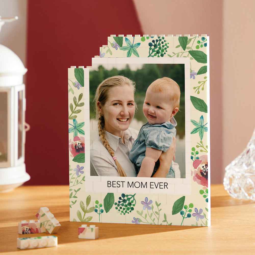 Custom Building Block Puzzle Vertical Building Photo Brick Best Mom Ever Mother's Day Gifts