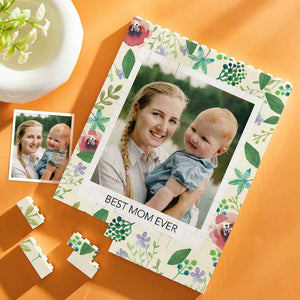 Custom Building Block Puzzle Vertical Building Photo Brick Best Mom Ever Mother's Day Gifts