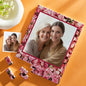 Disassembled Custom Vertical Photo Brick Puzzle pieces showing tactile, dismantled and reassembled design — personalised photo block gift for Mother's Day, birthdays and anniversaries
