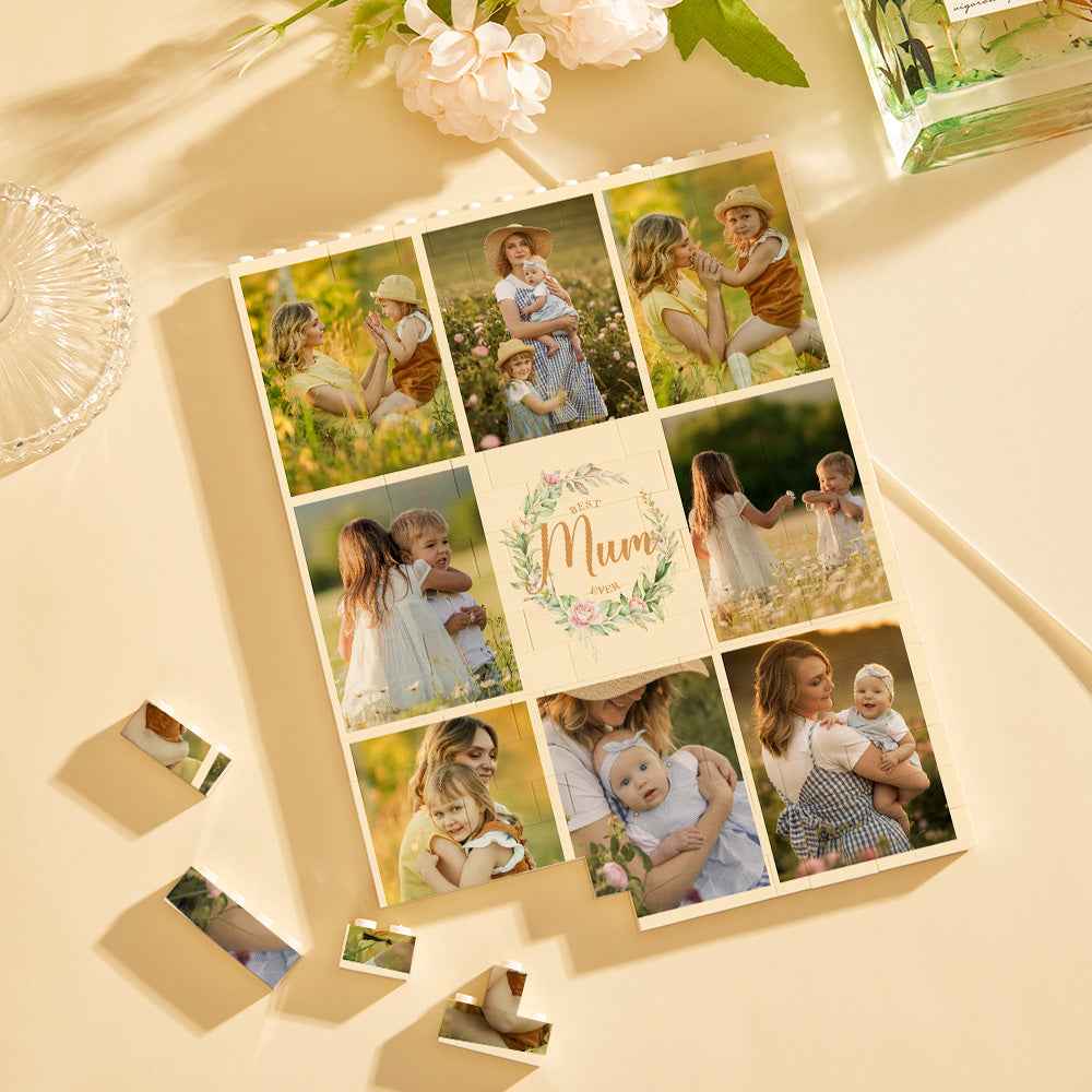 Custom Building Block Puzzle Vertical Building Photo Brick Best Mum Ever