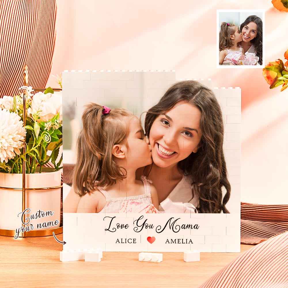 Custom Photo Building Block Puzzle Square Photo Brick Mother's Day Gift