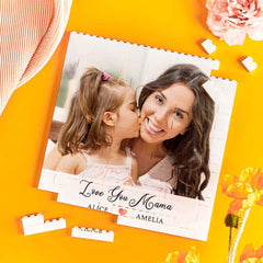 Custom Photo Building Block Puzzle Square Photo Brick Mother's Day Gift