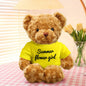 Gift‑ready personalised teddy bear in presentation styling — custom photo or text option makes a memorable birthday gift or keepsake