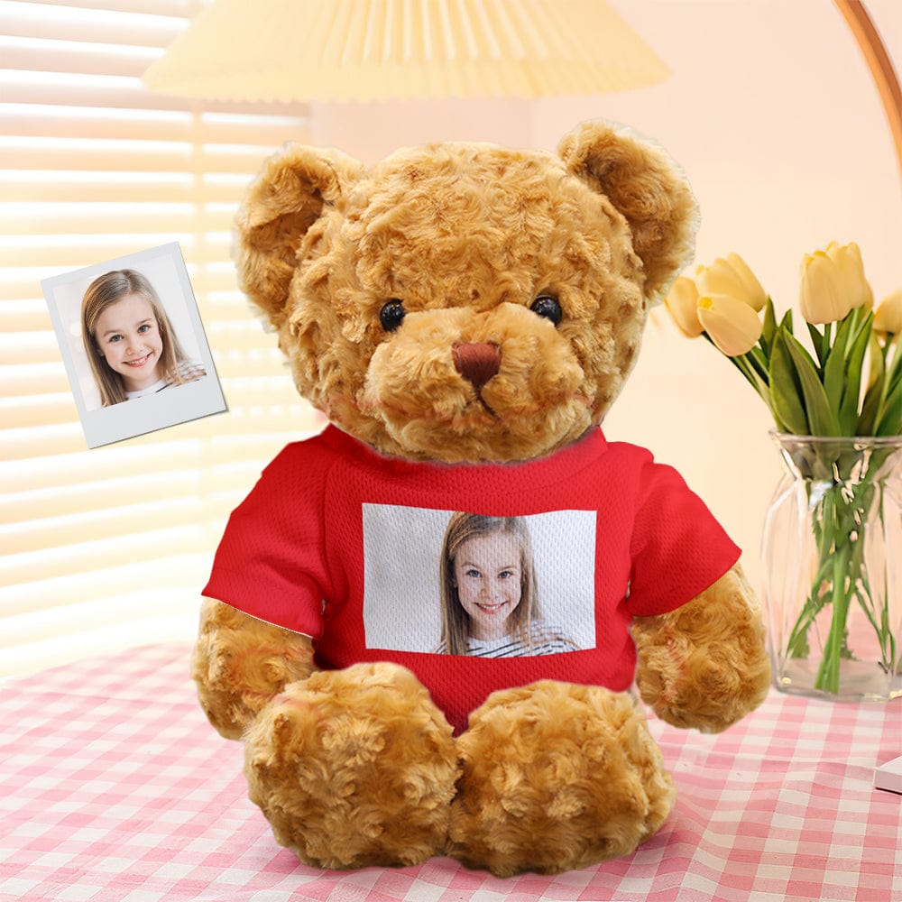 Alternative 764A design of the 30cm personalised teddy bear plush with embroidered nose and removable clothing – custom photo option