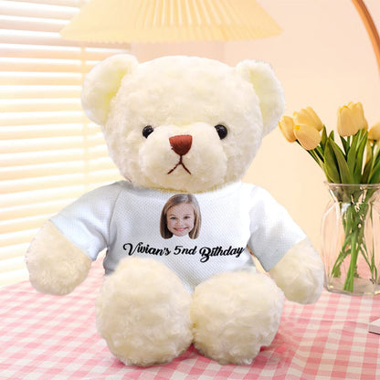 Custom teddy bear wearing outfit, 11.81in personalised gift ideal for birthdays and graduations