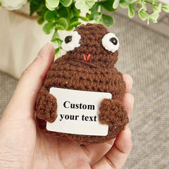 Custom Text Funny Crochet Poo Plushy Desk Decor Gifts