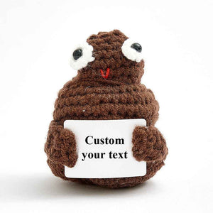 Custom Text Funny Crochet Poo Plushy Desk Decor Gifts