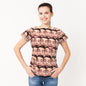 White personalised unisex tee with a prominent custom face print — polyester, heat-transfer print ideal as a personalised gift