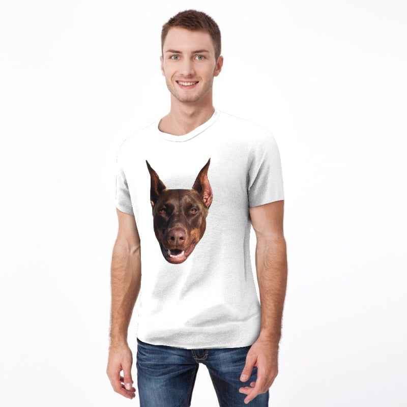 Custom Face T-Shirt Funny Dog Pet Tee
