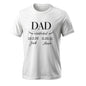 Model wearing personalised Daddy Established T-shirt – casual unisex fit, example of a personalised gift for Father's Day or birthday