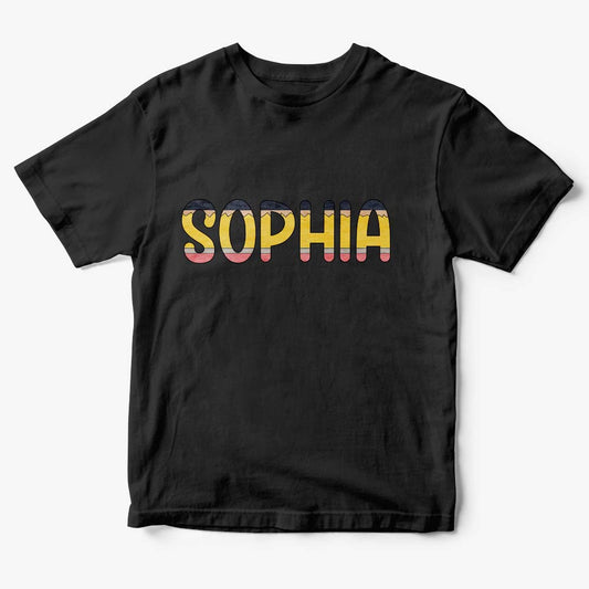 Personalised Back to School Pencil Name T‑shirt front view with custom name — first day of school keepsake for kids
