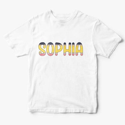 Close‑up of fabric texture and print quality on personalised Back to School T‑shirt